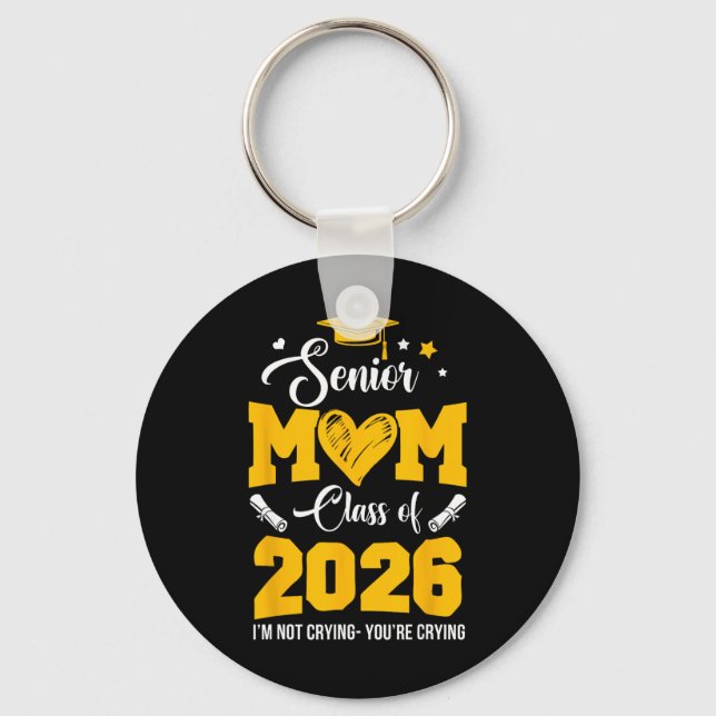 Stolt senior mamma examen Cl 2026 inte gråter  Nyckelring (Framsida)