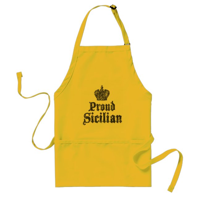 Stolt siciliansk italiensk kokkärlsförkläde förkläde (Framsidan)