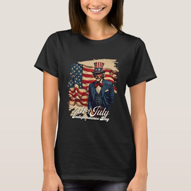 Stolt själ på den 4:e juli t shirt (Framsida)