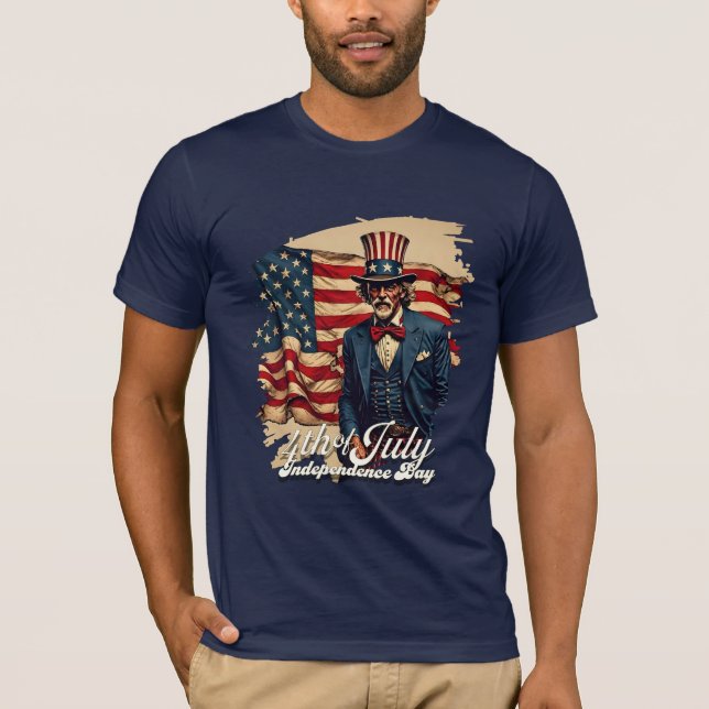 Stolt själ på den 4:e juli t shirt (Framsida)