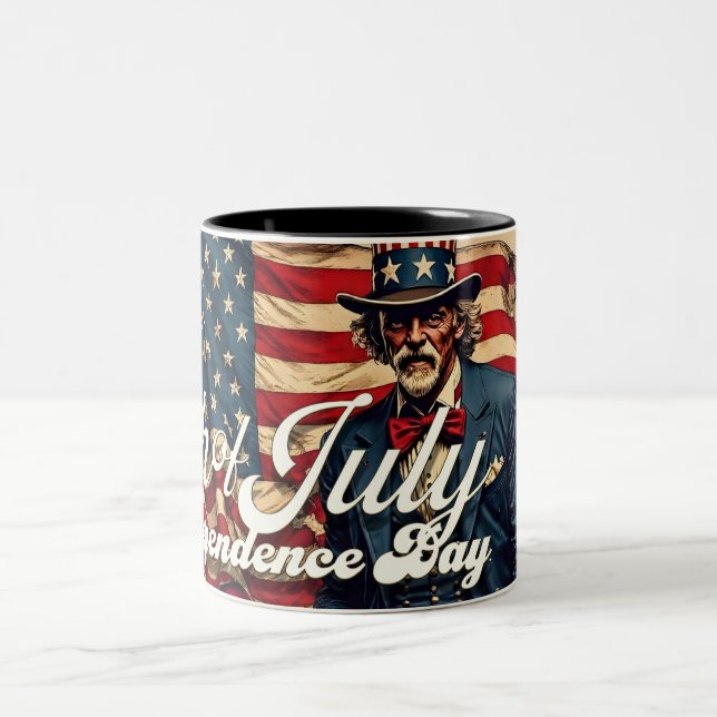 Stolt själ på den 4:e juli Två-Tonad mugg (Center)
