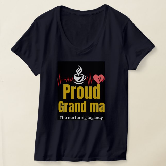 Stolt sjuksköterska Mormor Matchande T-Shirt | RN  (Laydown)