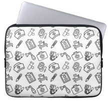 Stolt Sjuksköterskeikon Mönster Laptopskydd