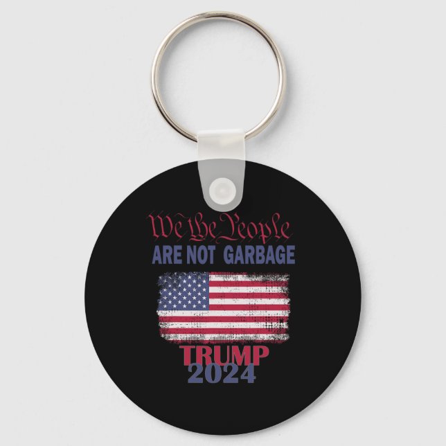 Stolt skräp Trump-supportör Vi Folket Är Inte Skrä Nyckelring (Framsida)
