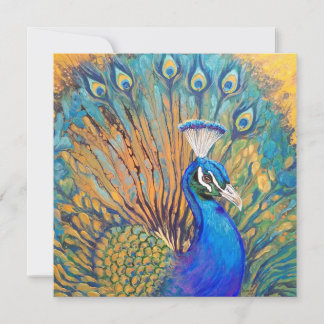 Stolt som en påfågel tack kort