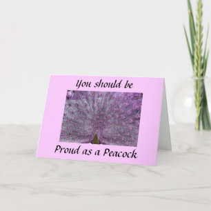 STOLT SOM EN PEACOCK SOM DU STUDENT KORT
