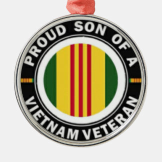 Stolt Son av en Vietnam veteranprydnad Julgransprydnad Metall