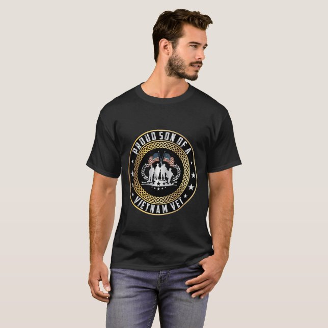 Stolt Son för Vietnam Vet Tee Shirt (Hel framsida)