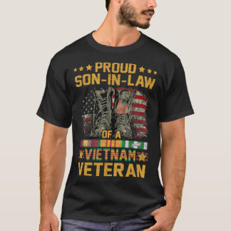 stolt son i en vietnamesisk veteransk Flagga T Shirt