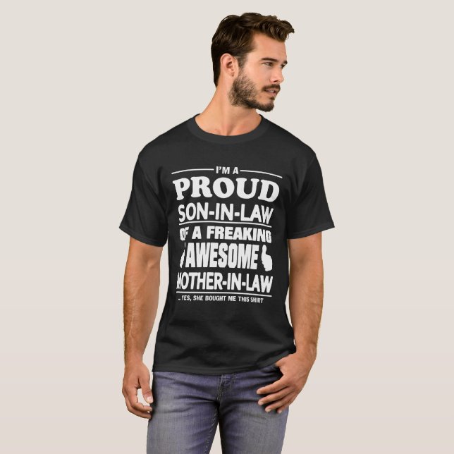 Stolt Son i lagskjorta T-shirt (Hel framsida)