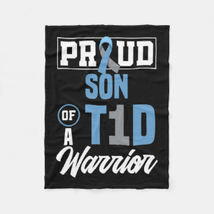 stolt son till A T1d Warrior Diabetes Awareness Fleecefilt