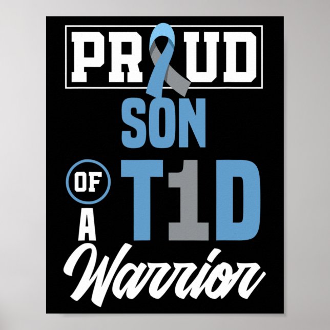 stolt son till A T1d Warrior Diabetes Awareness Poster (Framsidan)