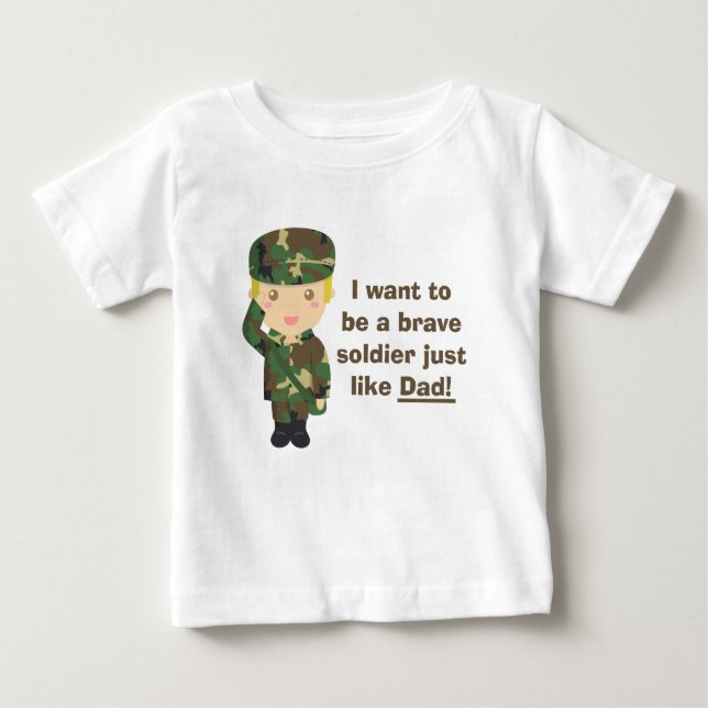 stolt son till armé eller militärt Pappa T-shirt (Framsida)