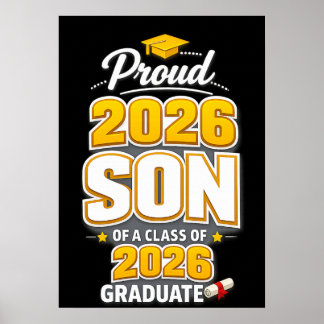 Stolt son till en examen från klass 2026 poster