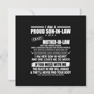 stolt son till en galen Svärmor Gift Son Mamma Julkort