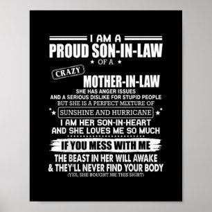 stolt son till en galen Svärmor Gift Son Mamma Poster