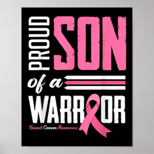 stolt son till en krigare Mamma-bryggcancermedvete Poster