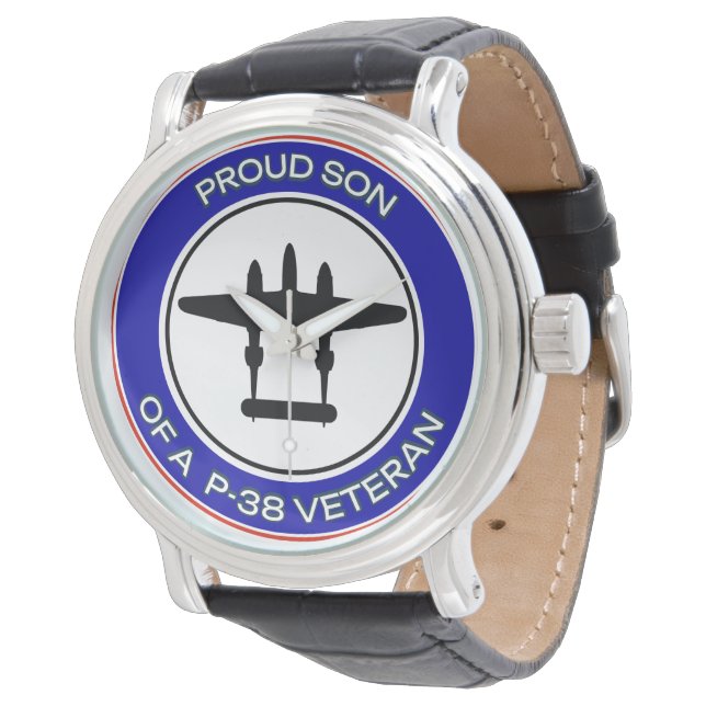 Stolt son till en P-38-veteran Armbandsur (Vinklad)