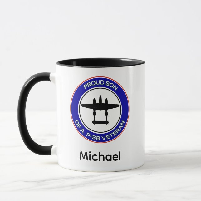 Stolt son till en P-38-veteran Mugg (Vänster)