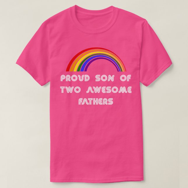 stolt son till två HBT-Pride i fantastisk far T Shirt (Design framsida)