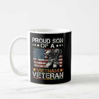 stolt son till Vietnam Veteran US Flagga Kaffemugg