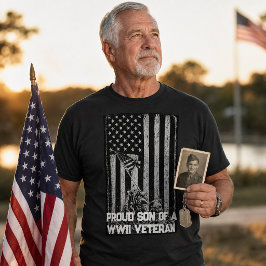 Stolt son till WW2-veteran Amerikansk flagga T Shirt