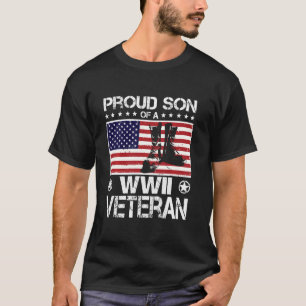 stolt son till Wwii Veteran US Flagga Boots Vetera T Shirt