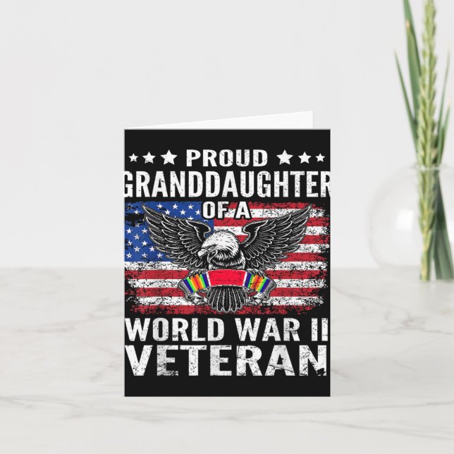 Stolt sondotter till en WW2-veteran Andra världskr Kort (Framsida)