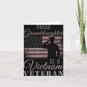 Stolt sondotter Usa Flagga 4:e Juli Vietnam Ve Kort