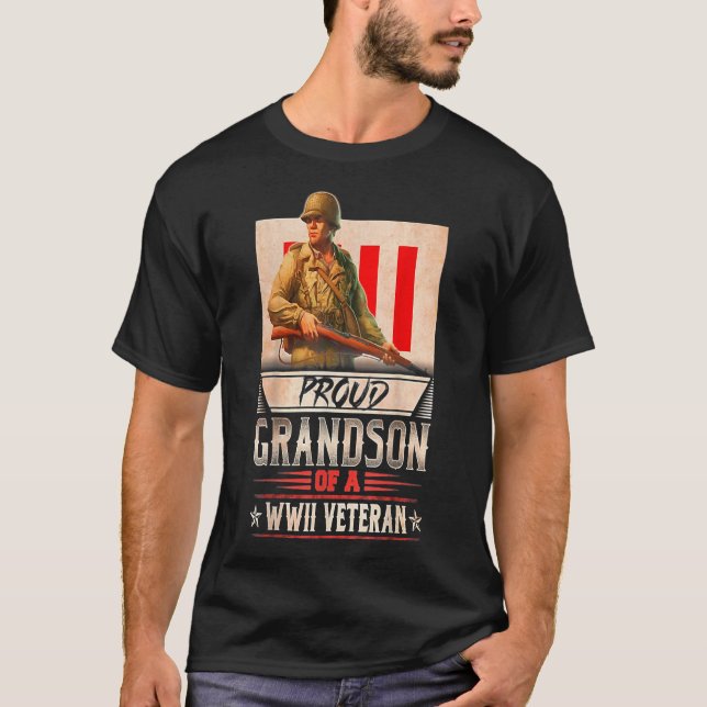 stolt sonson till en wwii veteran t shirt (Framsida)
