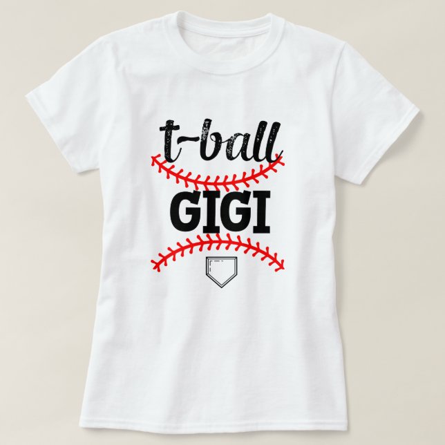 Stolt sonsöner för T-boll Gigi baseball spelar T Shirt (Design framsida)