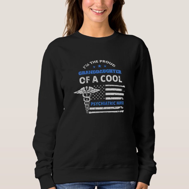 Stolt sonsons dotter till en cool psykiatrisk sjuk t shirt (Framsida)