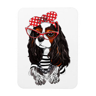 Stolt Spaniel för kung Charles från Paris med Magnet