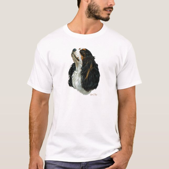 Stolt Spaniel för kung Charles Tee Shirt (Framsida)