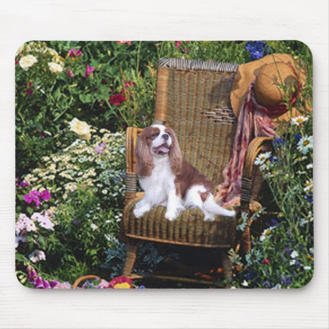 Stolt Spaniel Mousepad för kung Charles Musmatta (Framsidan)