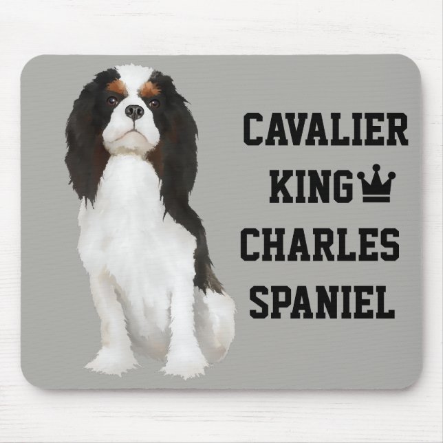 Stolt Spaniel Mousepad för kung Charles Musmatta (Framsidan)