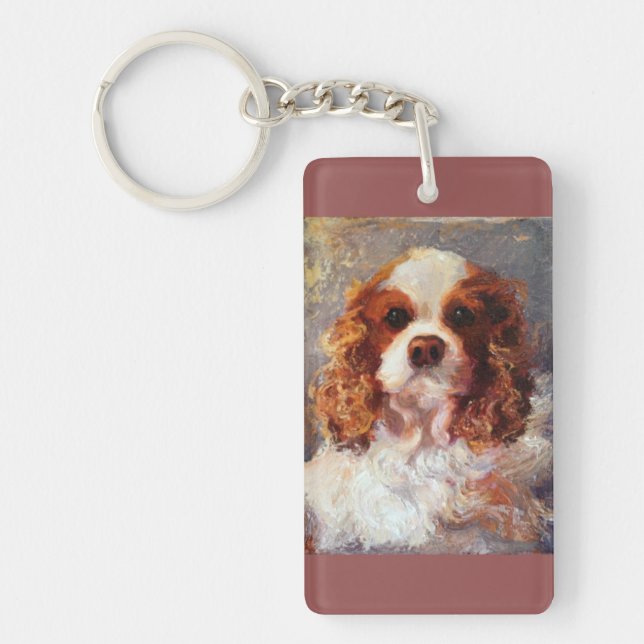 Stolt Spanielnyckelring för kung Charles (Framsidan)