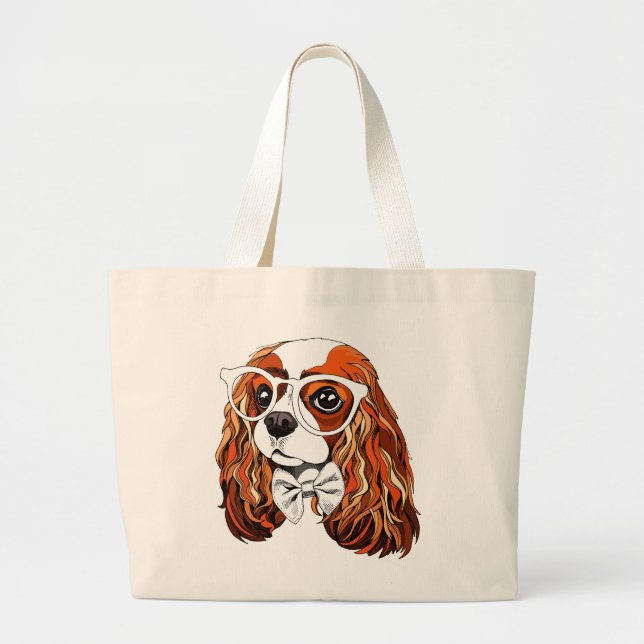 Stolt Spanielporträtt för kung Charles Jumbo Tygkasse (Framsidan)