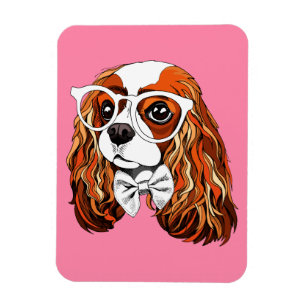 Stolt Spanielporträtt för kung Charles Magnet