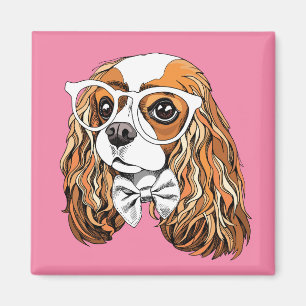 Stolt Spanielporträtt för kung Charles Magnet
