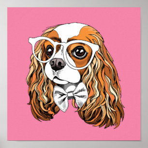 Stolt Spanielporträtt för kung Charles Poster