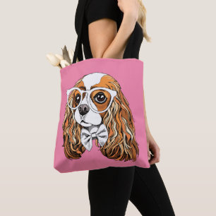 Stolt Spanielporträtt för kung Charles Tygkasse