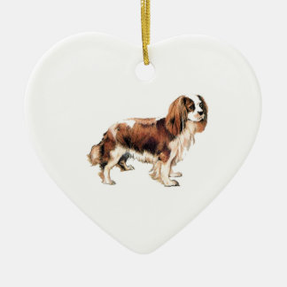 Stolt Spanielprydnad för kung Charles Julgransprydnad Keramik