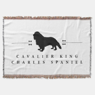 Stolt Spanielsilhouette -1- för kung Charles Filt