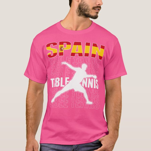 Stolt Spanien Bordtennis Fans Tröja Spanska Flagga (Framsida)
