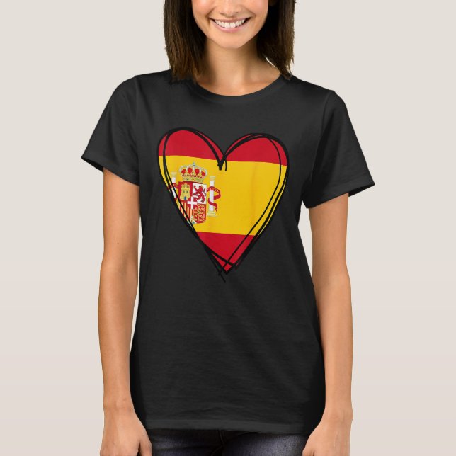 Stolt spansk pojke flicka faster far mor Spanien f T Shirt (Framsida)