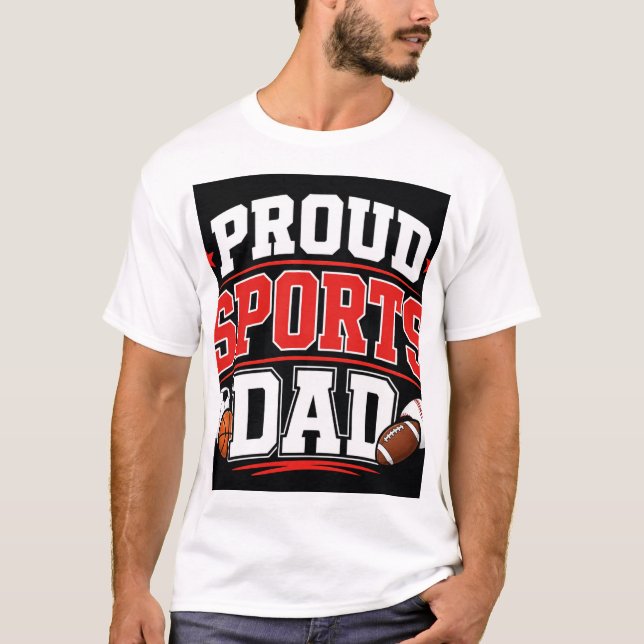 Stolt sportspappa t shirt (Framsida)