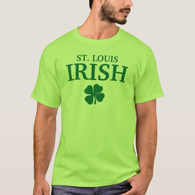 Stolt ST LOUIS IRLÄNDARE! St patrick's day T-shirt (Framsida)