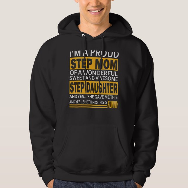 stolt Steg Mamma Mor-dagen för Stepmamma från Step Hoodie (Framsida)