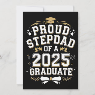 stolt Steg Pappa av 2025 Student Studenten Inbjudningar